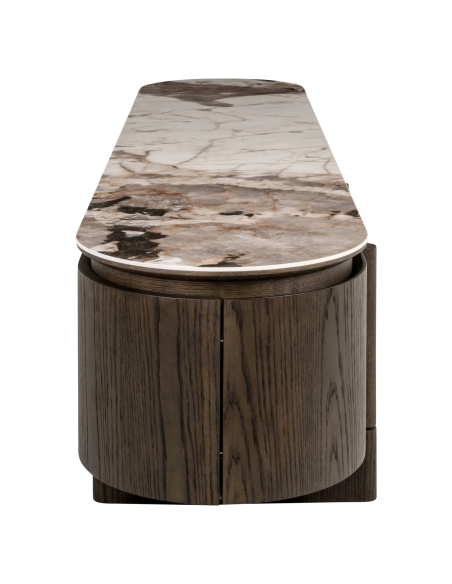 Oval ceramic TV unit LANGFORD | Loft Attitude