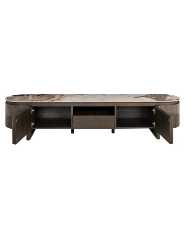 Oval ceramic TV unit LANGFORD | Loft Attitude