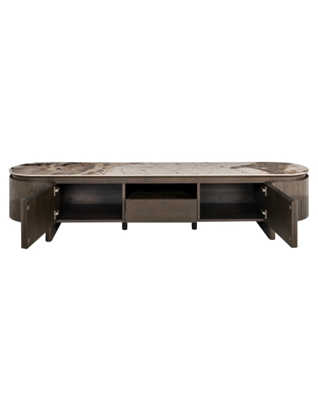 Mobile TV ovale in ceramica LANGFORD | Loft Attitude