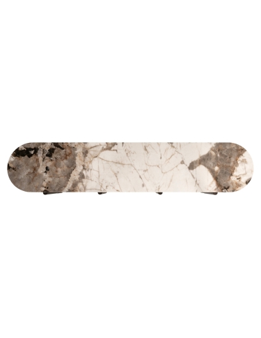 Ovale tv-meubel van keramiek LANGFORD | Loft Attitude