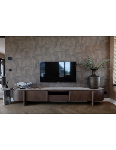Mobile TV ovale in ceramica LANGFORD | Loft Attitude