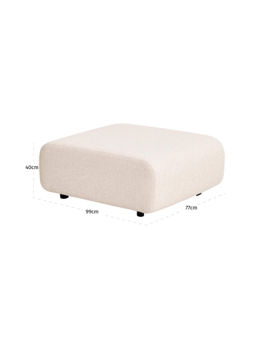 Pufe repousa-pés bege DAWSON | Loft Attitude