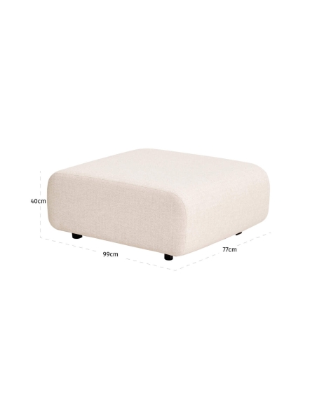 Beiger Fußhocker DAWSON | Loft Attitude