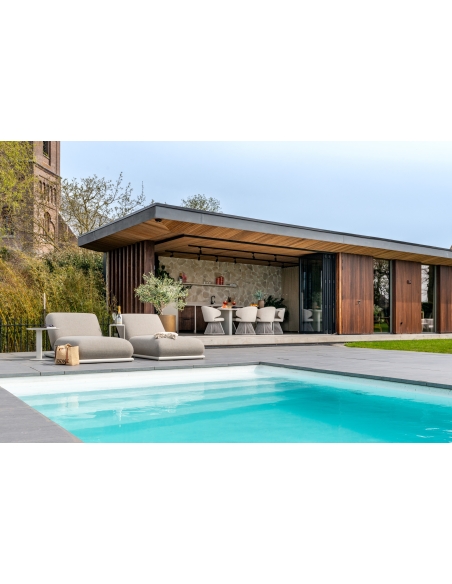 Greige sun lounger SULLIVAN | Loft Attitude