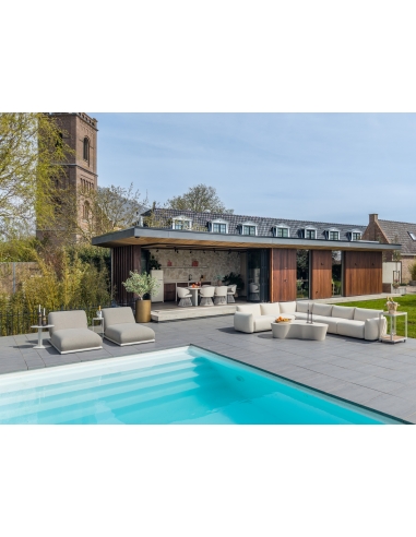 Greige sun lounger SULLIVAN | Loft Attitude