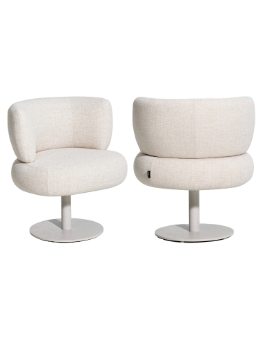 Sedia girevole beige MASON | Loft Attitude