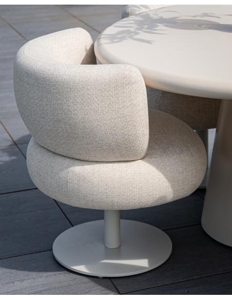 Sedia girevole beige MASON | Loft Attitude