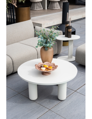 Round beige coffee table QUINN | Loft Attitude