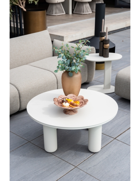 Round beige coffee table QUINN | Loft Attitude