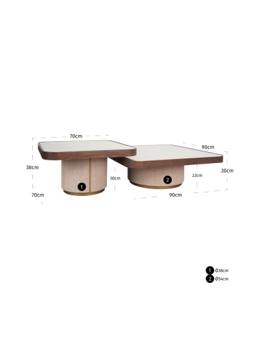 Set van 2 salontafels WILLOX | Loft Attitude