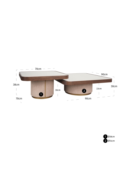 Set of 2 WILLOX coffee tables | Loft Attitude