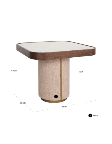 Beige side table WILLOX | Loft Attitude