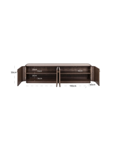 Mueble TV de 4 puertas beige WILLOX - Richmond