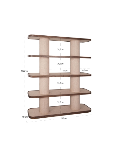 Rek met 5 niveaus beige WILLOX - Richmond