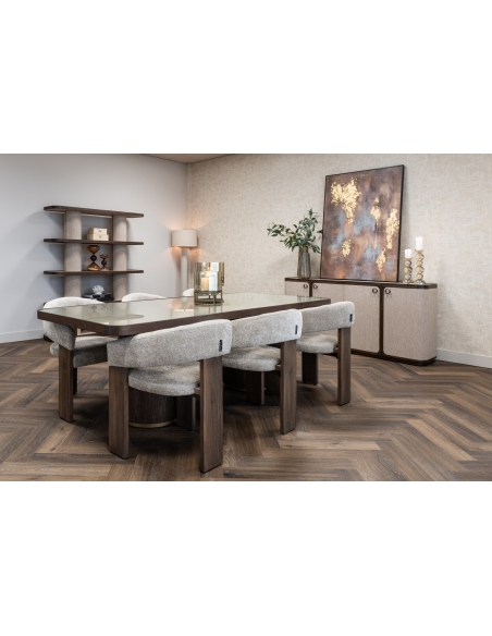 Mesa de jantar retangular bege WILLOX - Richmond