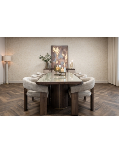 Rechthoekige beige eettafel WILLOX - Richmond