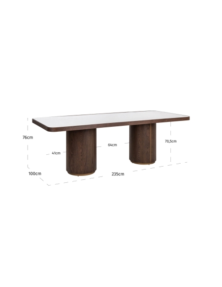 Rectangular beige dining table WILLOX - Richmond