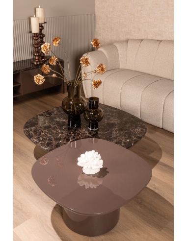 Table basse marbre chocolat ALMUNDI - Richmond