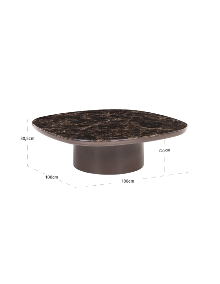 Table basse marbre chocolat ALMUNDI - Richmond