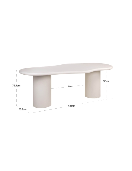 Table à Manger Organique Blanche BLOOMSTONE - Richmond