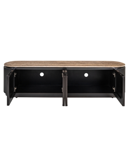 TV cabinet with 4 doors in Ash Brown RUSSO - Richmond