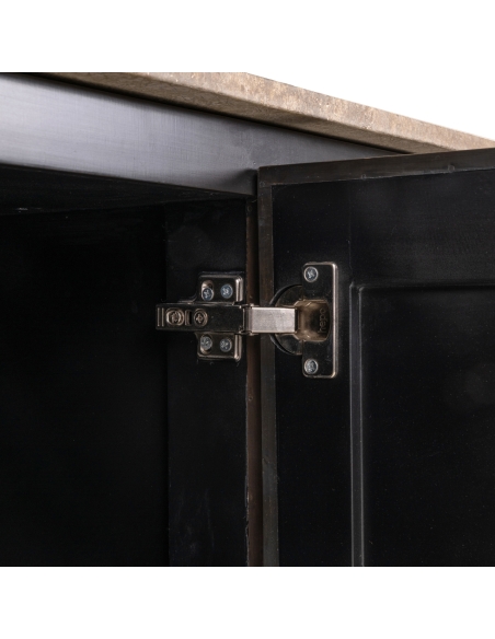 Meuble TV 4 Portes Brun Cendré RUSSO - Richmond