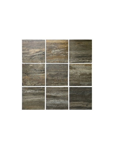Mesa de Jantar Redonda 140 Castanho Cinza RUSSO - Richmond
