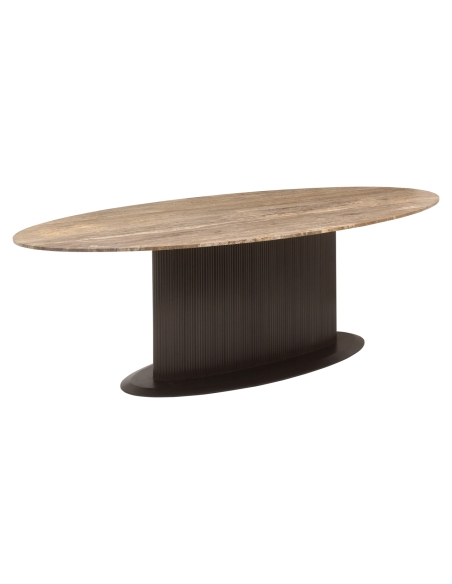 Oval Dining Table 235 Ash Brown RUSSO - Richmond