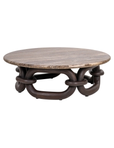 Brown Ash Travertine Coffee Table CHAINEY - Richmond