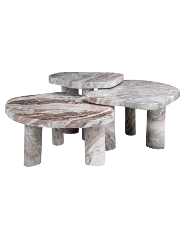 Tables Basses Marbre Toronto Beige CAMINO - Richmond