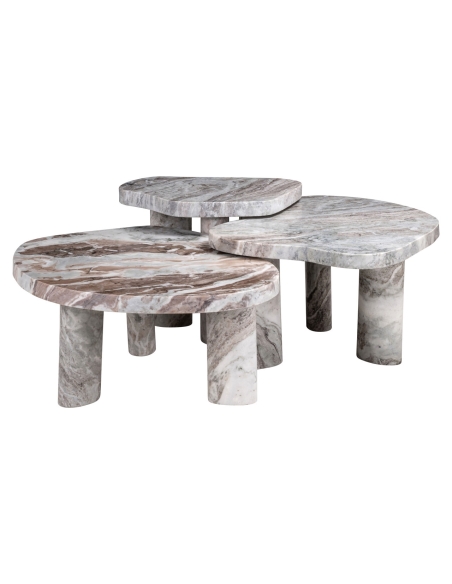 Tables Basses Marbre Toronto Beige CAMINO - Richmond