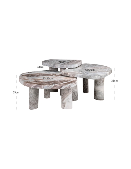 Salontafels Marmer Toronto Beige CAMINO - Richmond