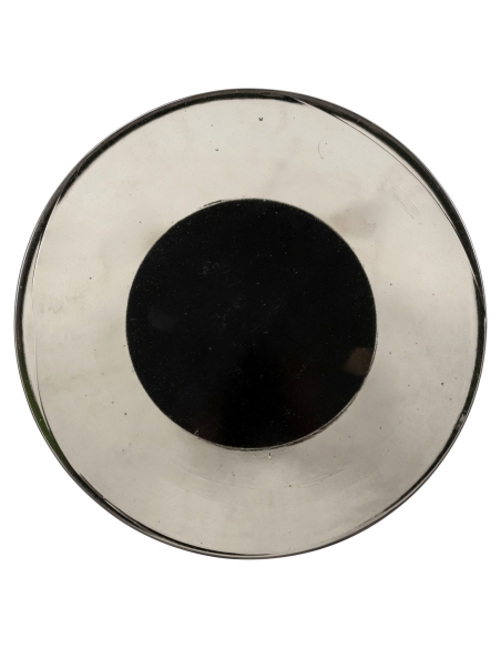 Beistelltisch aus gegossenem Glas, Antikmessing BARWICK