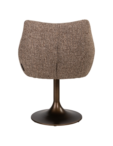 Sillón giratorio de tweed marrón ALDO - Richmond Interiors