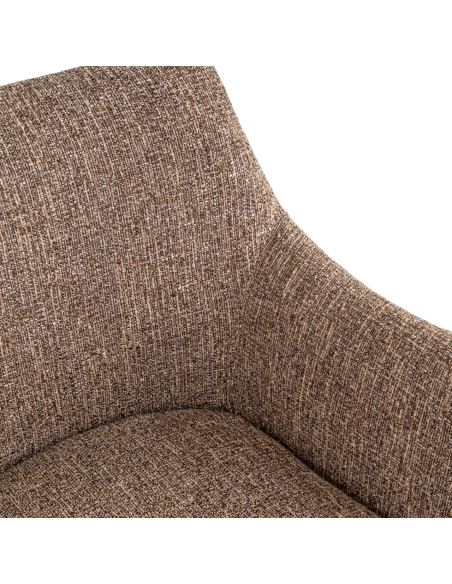 Sillón giratorio de tweed marrón ALDO - Richmond Interiors
