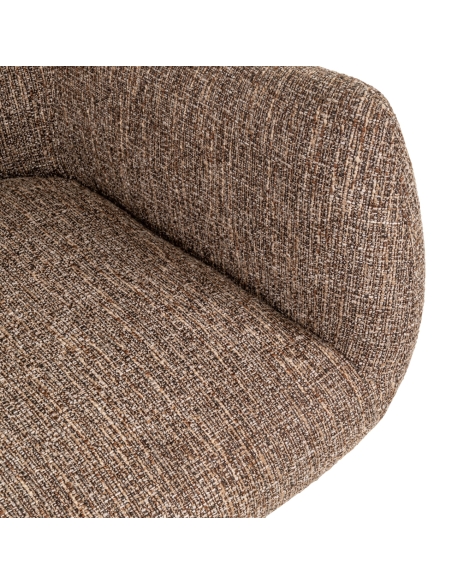 Drehbarer Sessel aus braunem Tweed ALDO - Richmond Interiors