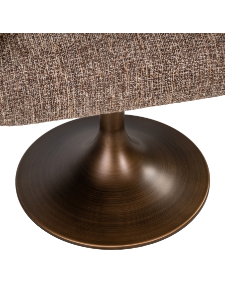 Drehbarer Sessel aus braunem Tweed ALDO - Richmond Interiors
