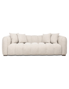 3-Seater Fabric Sofa Fancy Natural NOVARO - Richmond 2