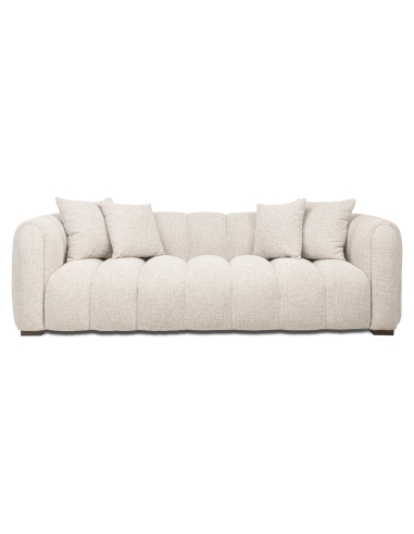 3-Seater Fabric Sofa Fancy Natural NOVARO - Richmond