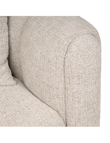 3-Seater Fabric Sofa Fancy Natural NOVARO - Richmond