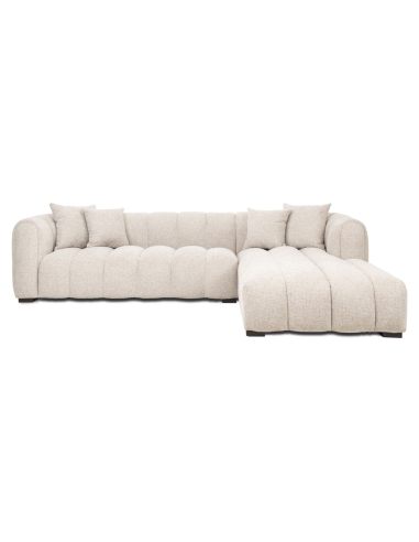 Sofá esquinero derecho de tela Fancy Natural NOVARO