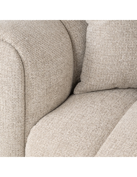 Sofá esquinero derecho de tela Fancy Natural NOVARO