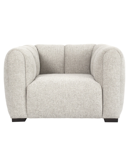 Armchair in Fancy Natural Fabric NOVARO - Richmond