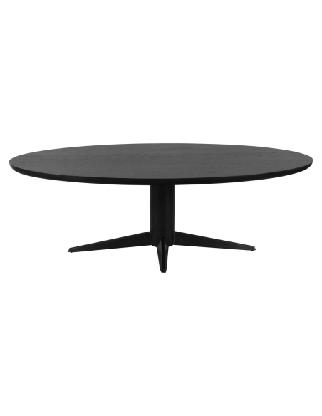 Oval Black Oak Dining Table RAYFORD - Richmond