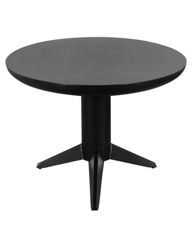 Oval Black Oak Dining Table RAYFORD - Richmond