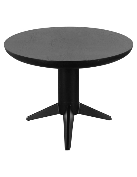 Oval Black Oak Dining Table RAYFORD - Richmond