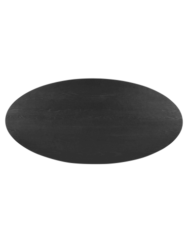Oval Black Oak Dining Table RAYFORD - Richmond