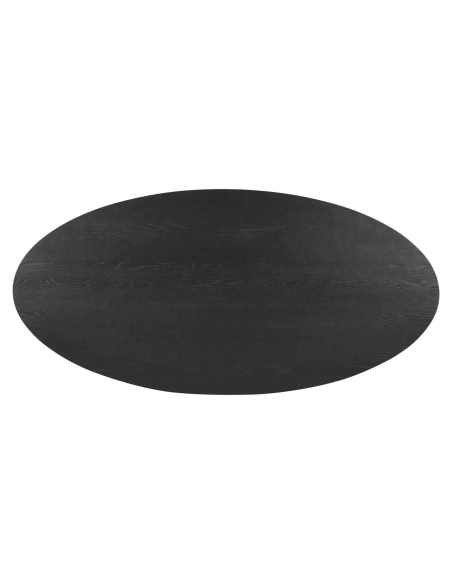 Oval Black Oak Dining Table RAYFORD - Richmond