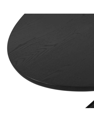 Mesa de Jantar Oval Carvalho Preto RAYFORD - Richmond