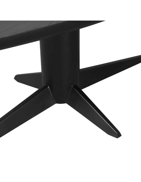 Oval Black Oak Dining Table RAYFORD - Richmond